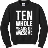 10th Birthday Shirt Gift Boy Age 10 Ten Year Old Boys Son TShirt Kids Sweatshirt thumb 0