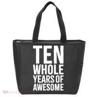 10th Birthday Shirt Gift Boy Age 10 Ten Year Old Boys Son TShirt Tote Bag thumb 0