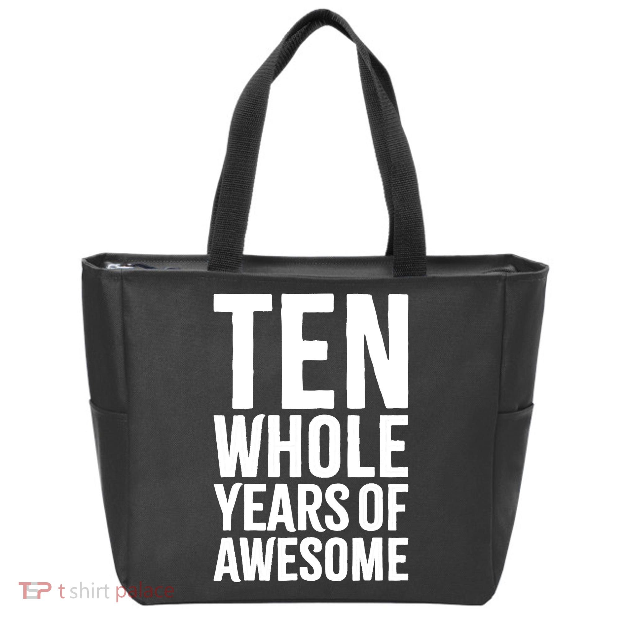 10th Birthday Shirt Gift Boy Age 10 Ten Year Old Boys Son TShirt Tote Bag