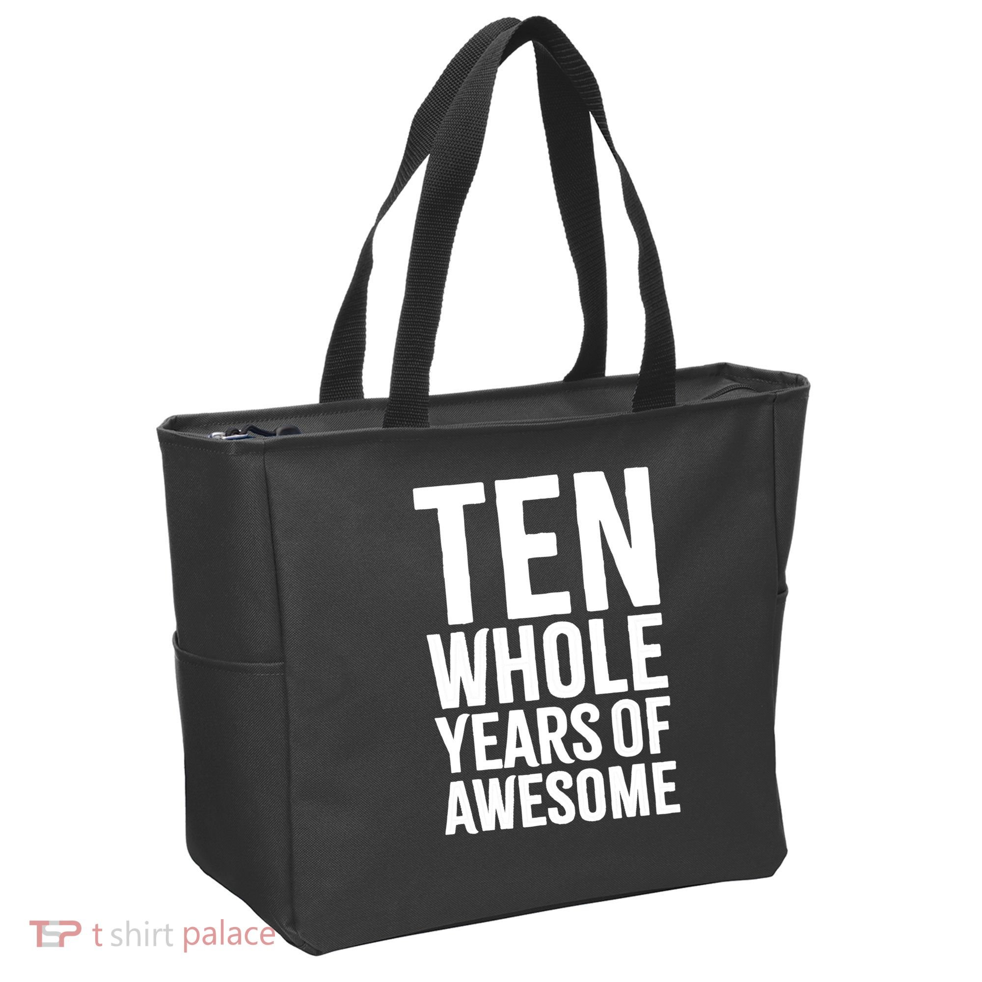 10th Birthday Shirt Gift Boy Age 10 Ten Year Old Boys Son TShirt Tote Bag