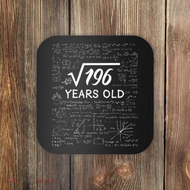 14 Birthday Son Him Funny Math 14th Birthday Coaster