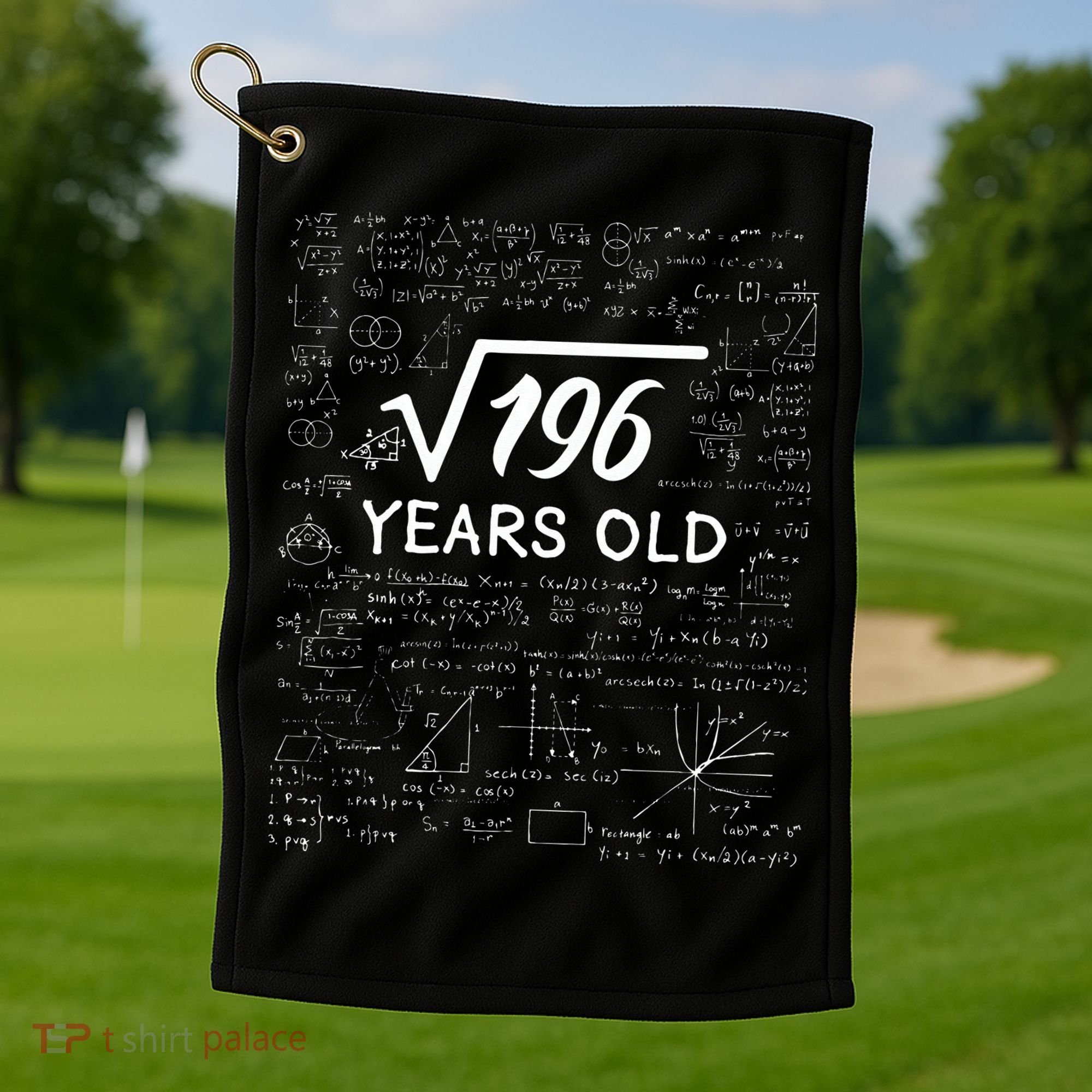14 Birthday Son Him Funny Math 14th Birthday Golf Towel