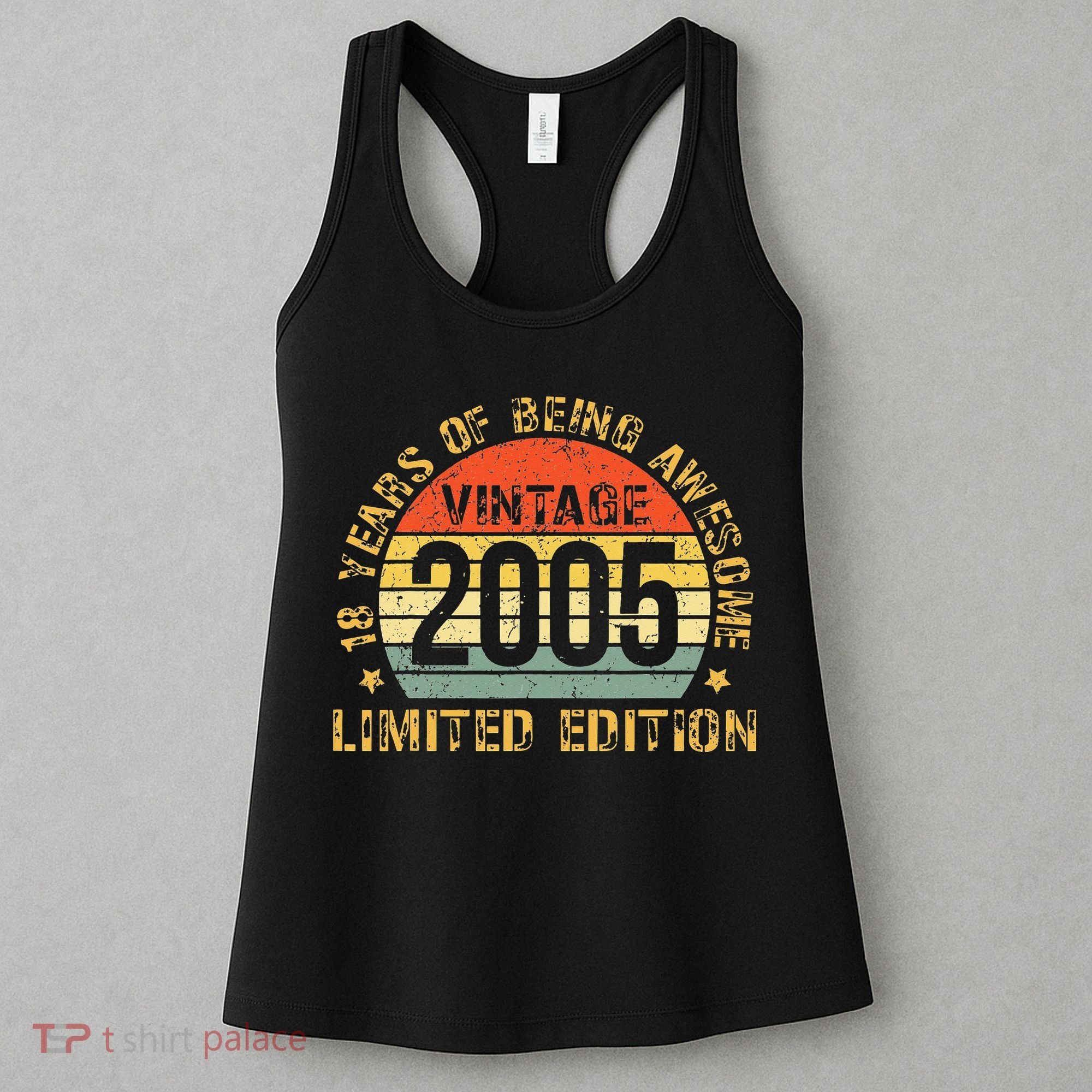 18yr BDay Son  Funny 2005 18th 18 Year Old Birthday Women's Tank Top