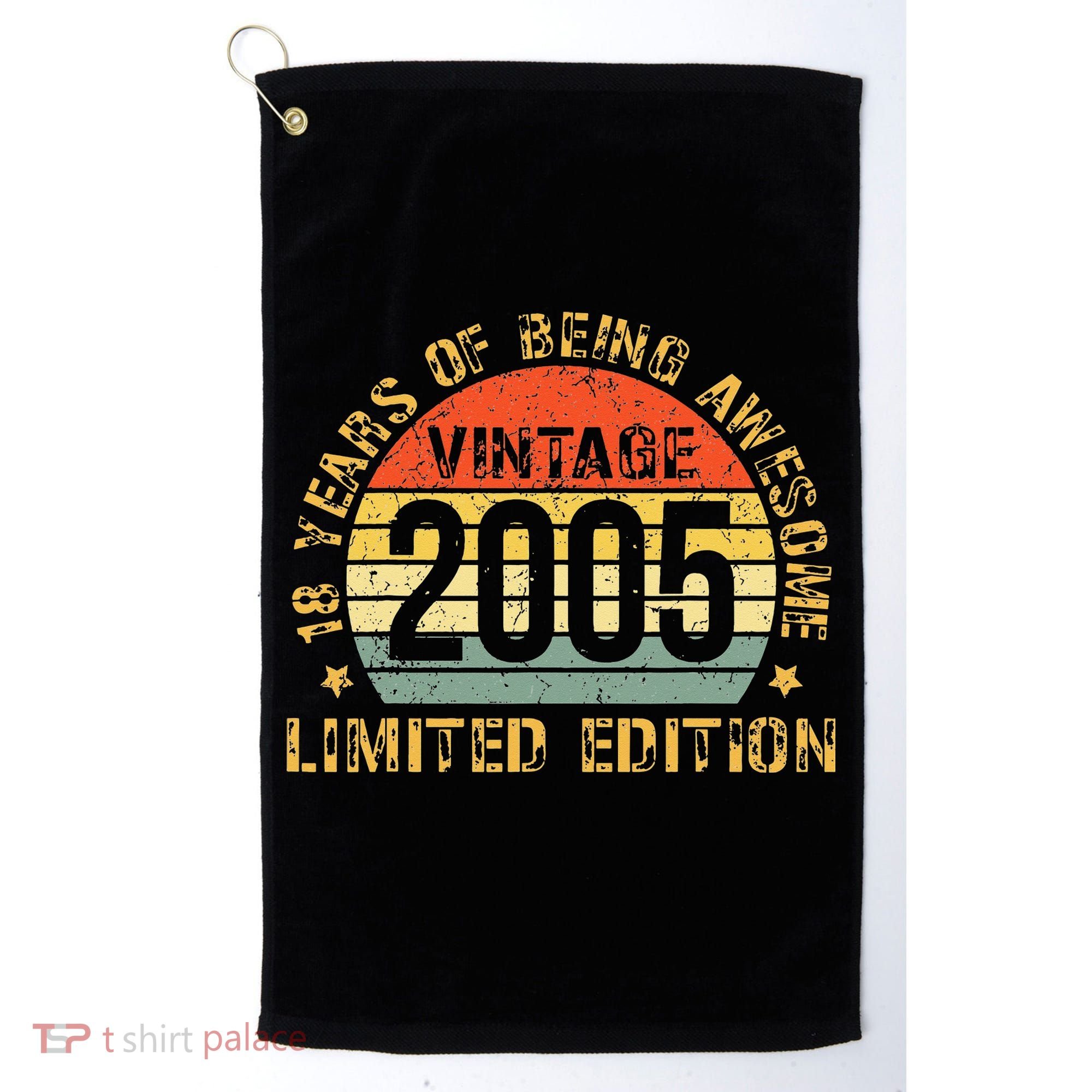 18yr BDay Son  Funny 2005 18th 18 Year Old Birthday Golf Towel