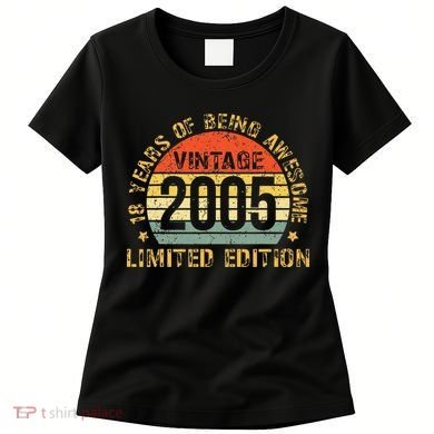 18yr BDay Son  Funny 2005 18th 18 Year Old Birthday Women's T-Shirt