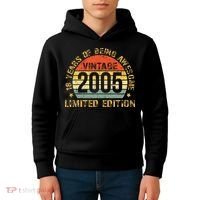 18yr BDay Son  Funny 2005 18th 18 Year Old Birthday Kids Hoodie thumb 4