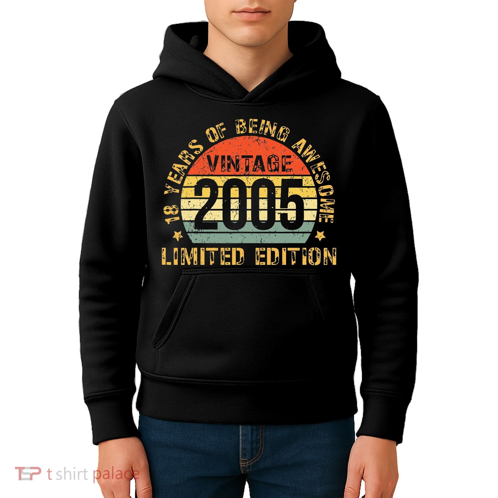 18yr BDay Son  Funny 2005 18th 18 Year Old Birthday Kids Hoodie
