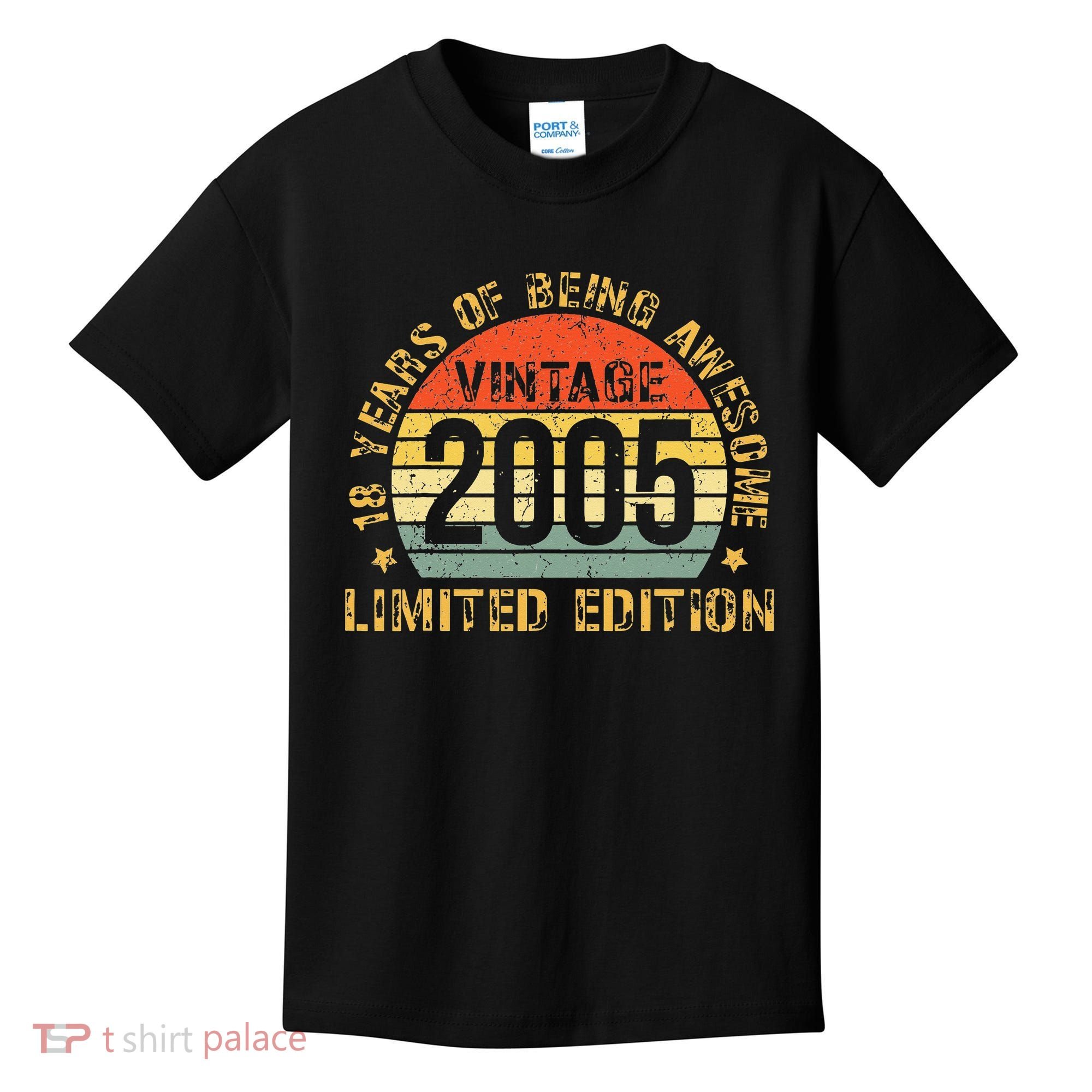 18yr BDay Son  Funny 2005 18th 18 Year Old Birthday Kids T-Shirt