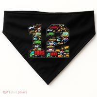 12th Birthday Transportation 12 Year Old Party USA-Made Doggie Bandana thumb 0