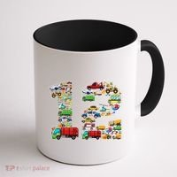 12th Birthday Transportation 12 Year Old Party Coffee Mug thumb 1