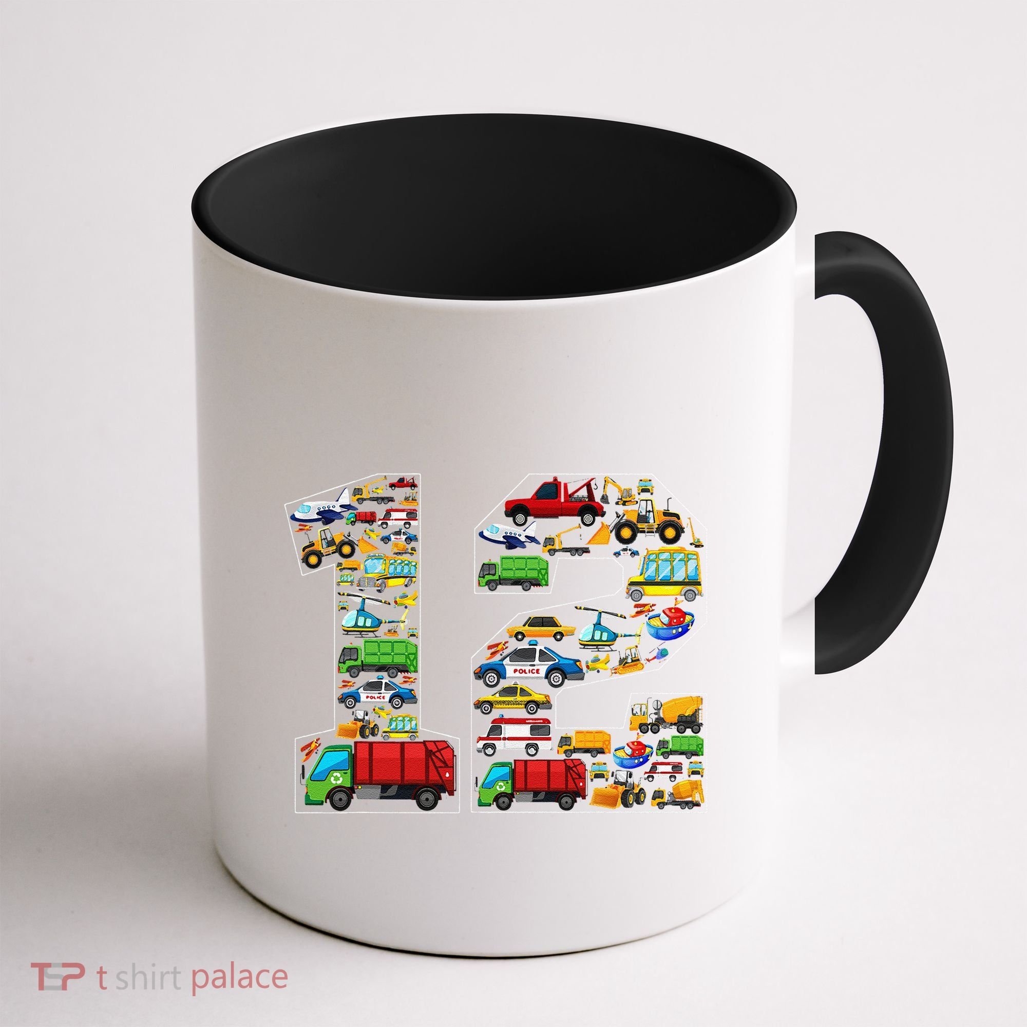 12th Birthday Transportation 12 Year Old Party Coffee Mug