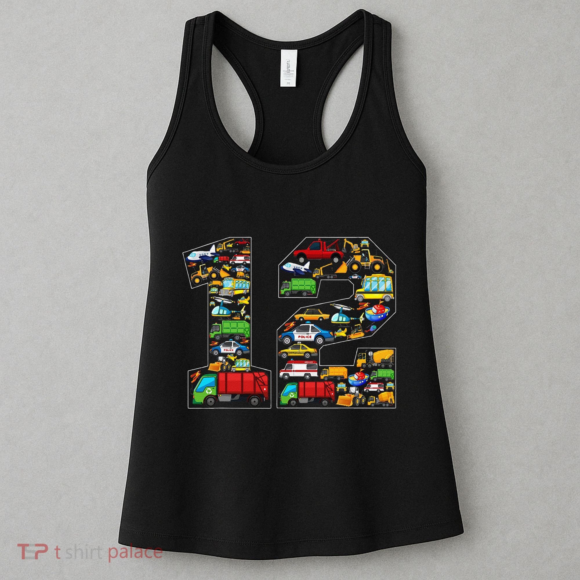 12th Birthday Transportation 12 Year Old Party Women's Tank Top