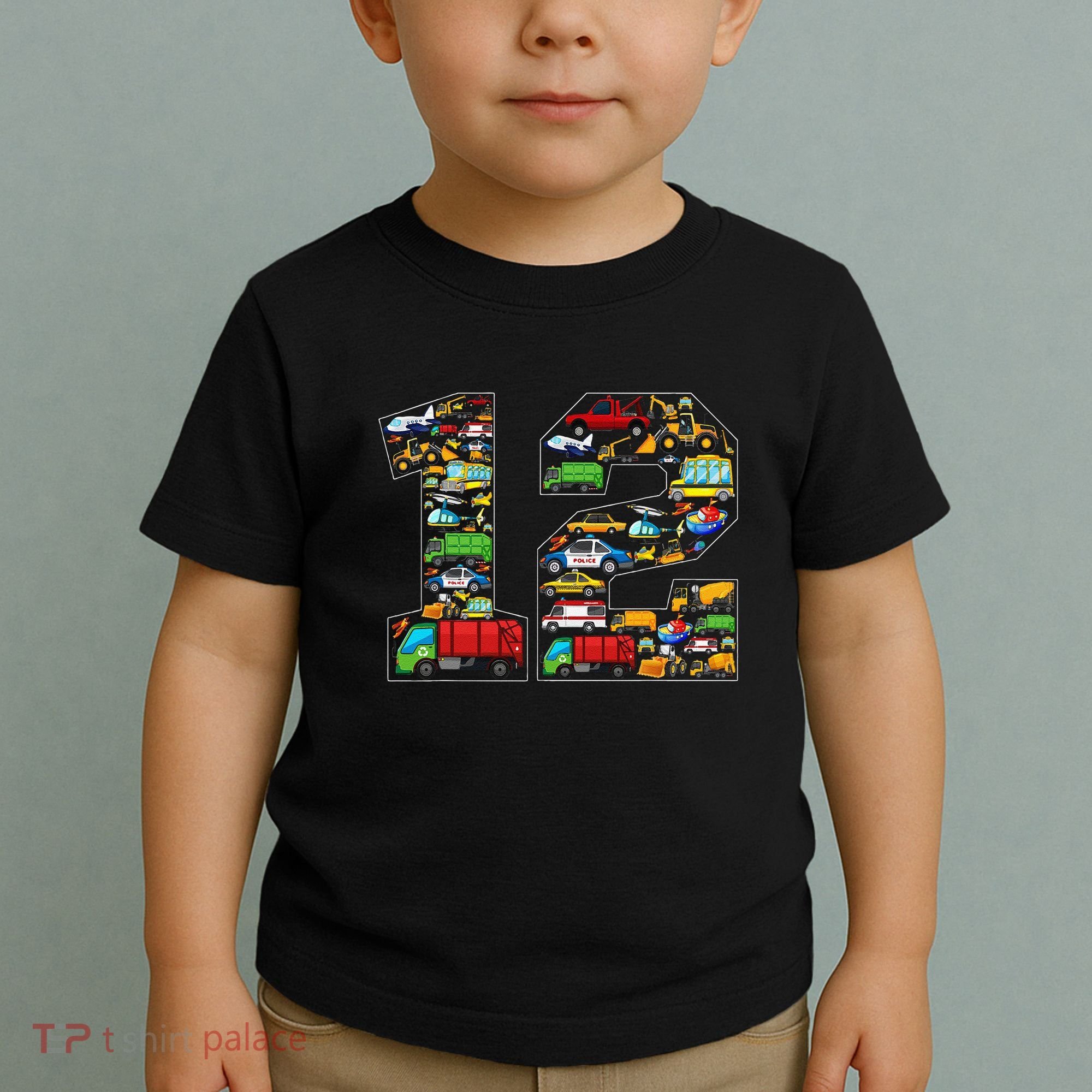 12th Birthday Transportation 12 Year Old Party Toddler T-Shirt