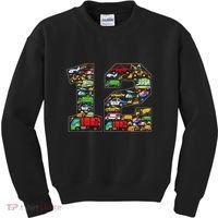 12th Birthday Transportation 12 Year Old Party Kids Sweatshirt thumb 0