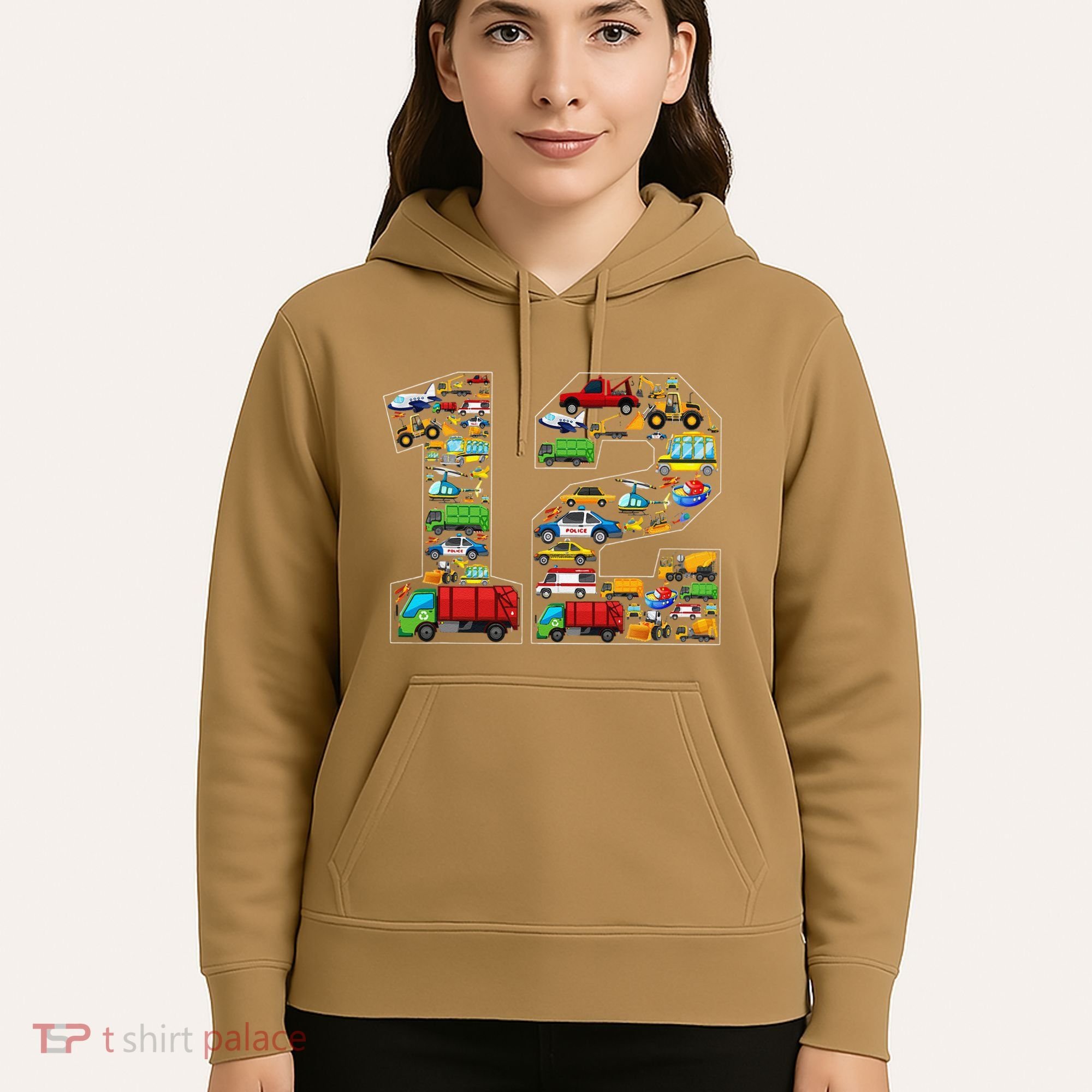 12th Birthday Transportation 12 Year Old Party Hoodie