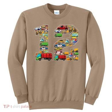 12th Birthday Transportation 12 Year Old Party Sweatshirt