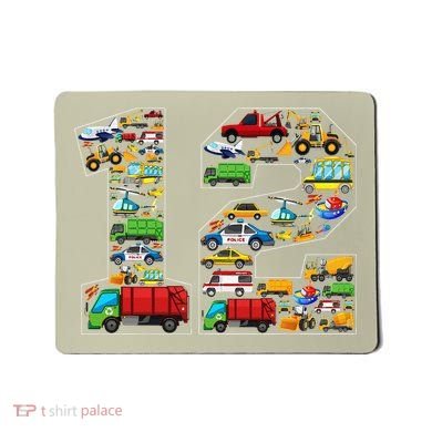 12th Birthday Transportation 12 Year Old Party Mousepad