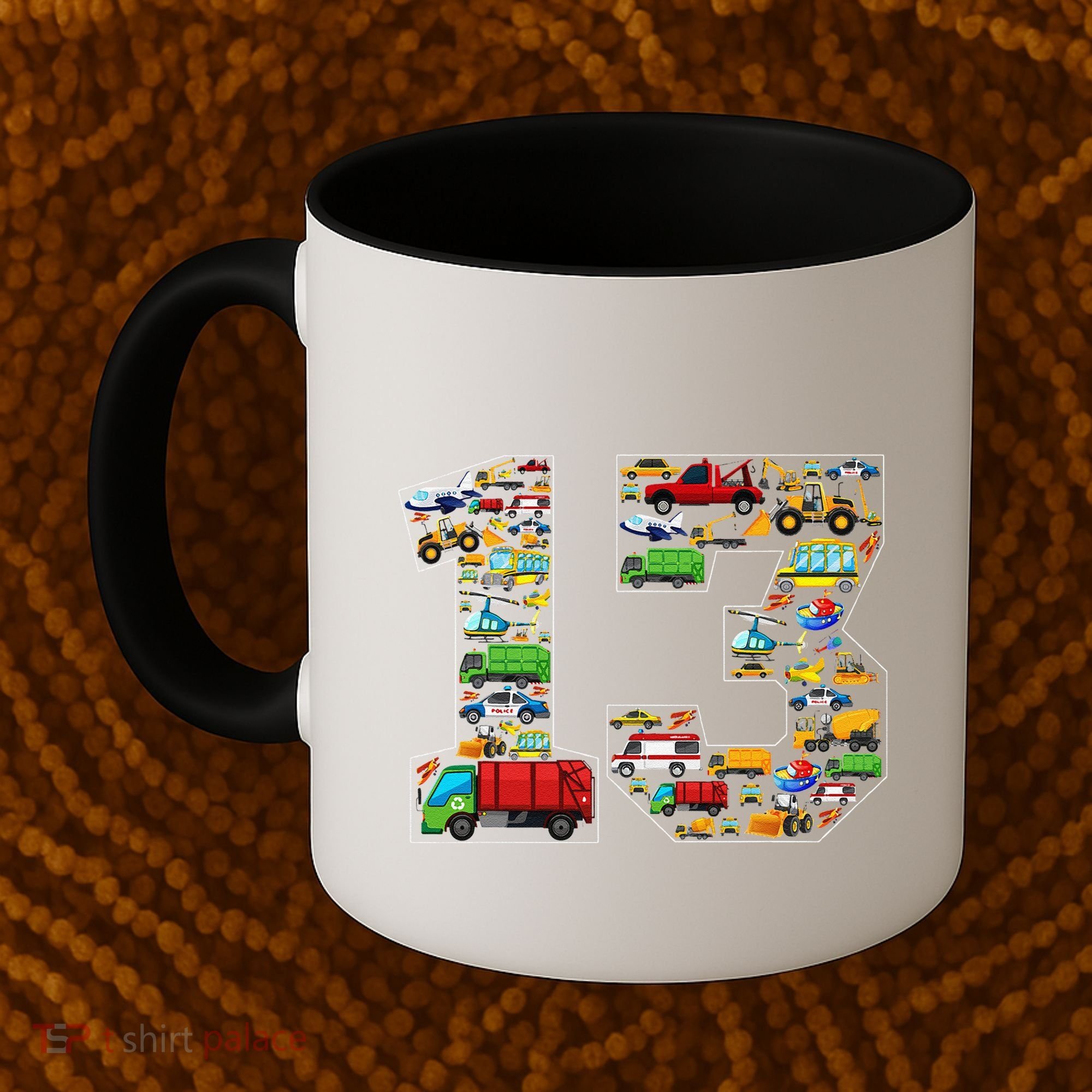 13th Birthday Transportation 13 Year Old Party Coffee Mug