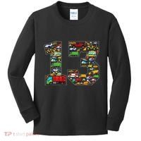 13th Birthday Transportation 13 Year Old Party Kids Long Sleeve Shirt thumb 0