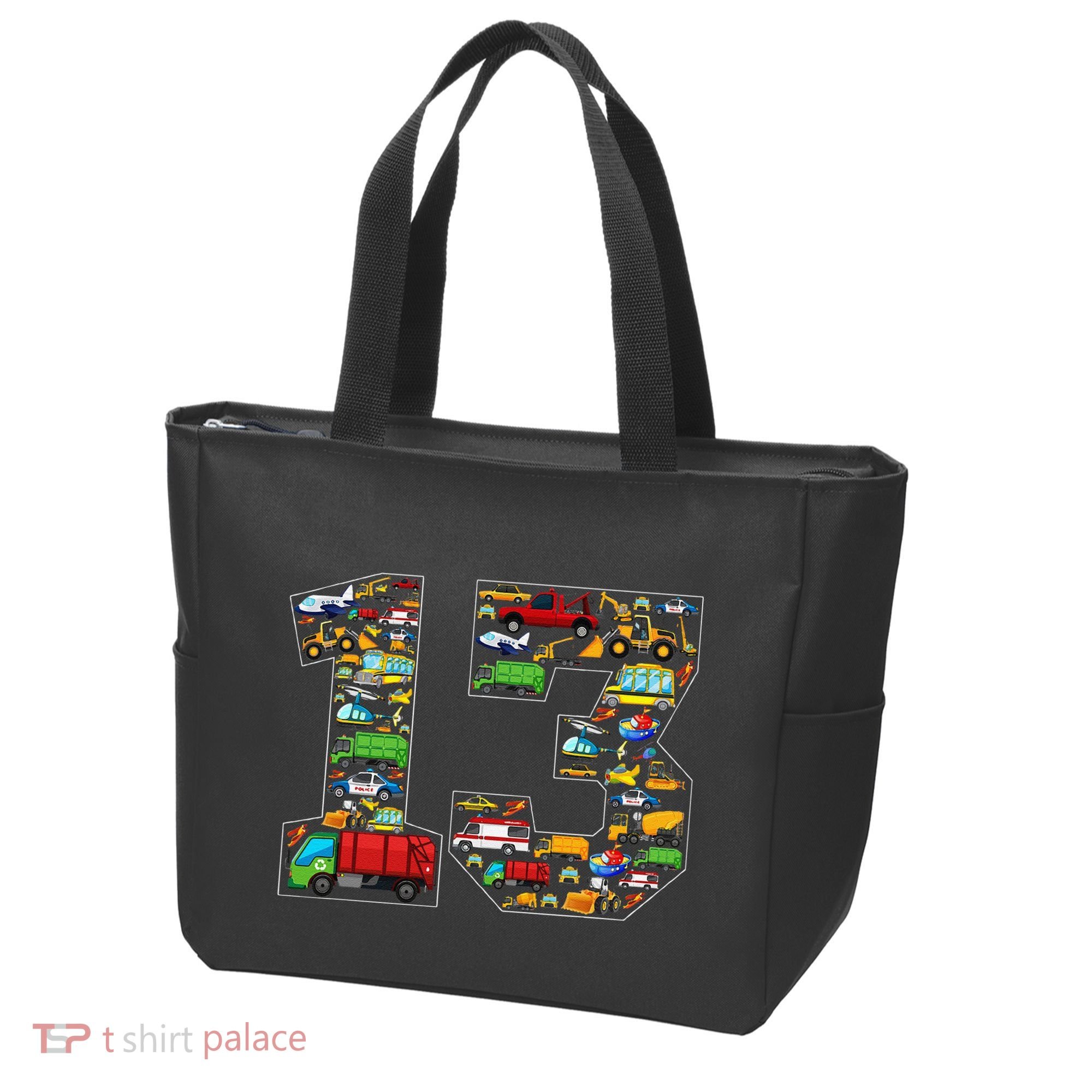 13th Birthday Transportation 13 Year Old Party Tote Bag