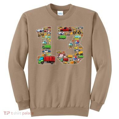 13th Birthday Transportation 13 Year Old Party Sweatshirt