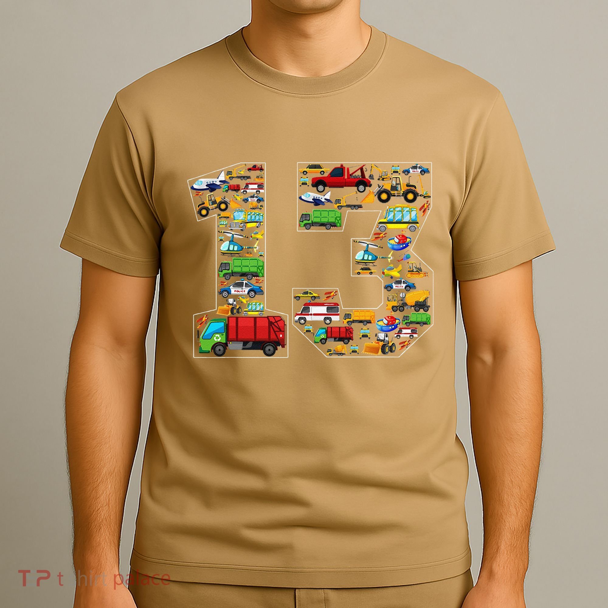 13th Birthday Transportation 13 Year Old Party T-Shirt