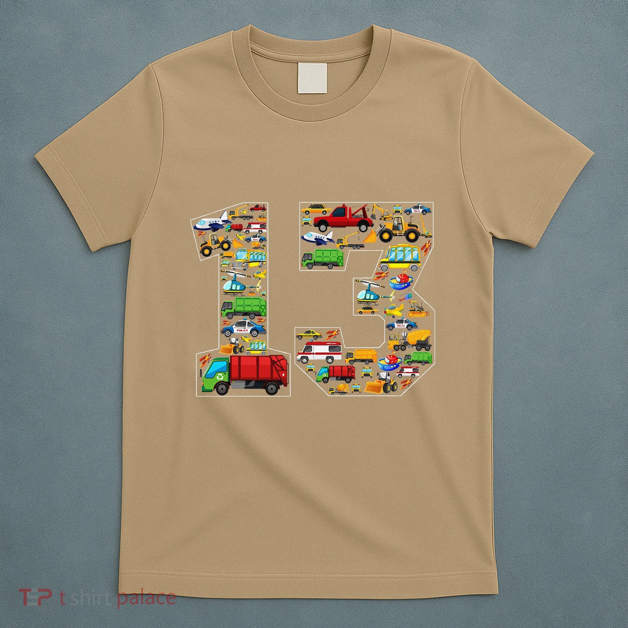 13th Birthday Transportation 13 Year Old Party T-Shirt