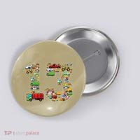 13th Birthday Transportation 13 Year Old Party Button thumb 0