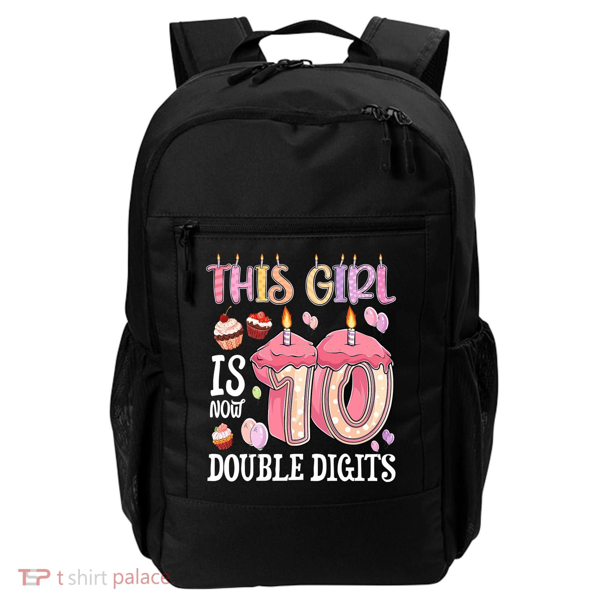 10th Birthday This Girl Is Now 10 Years Old Double Digits Backpack