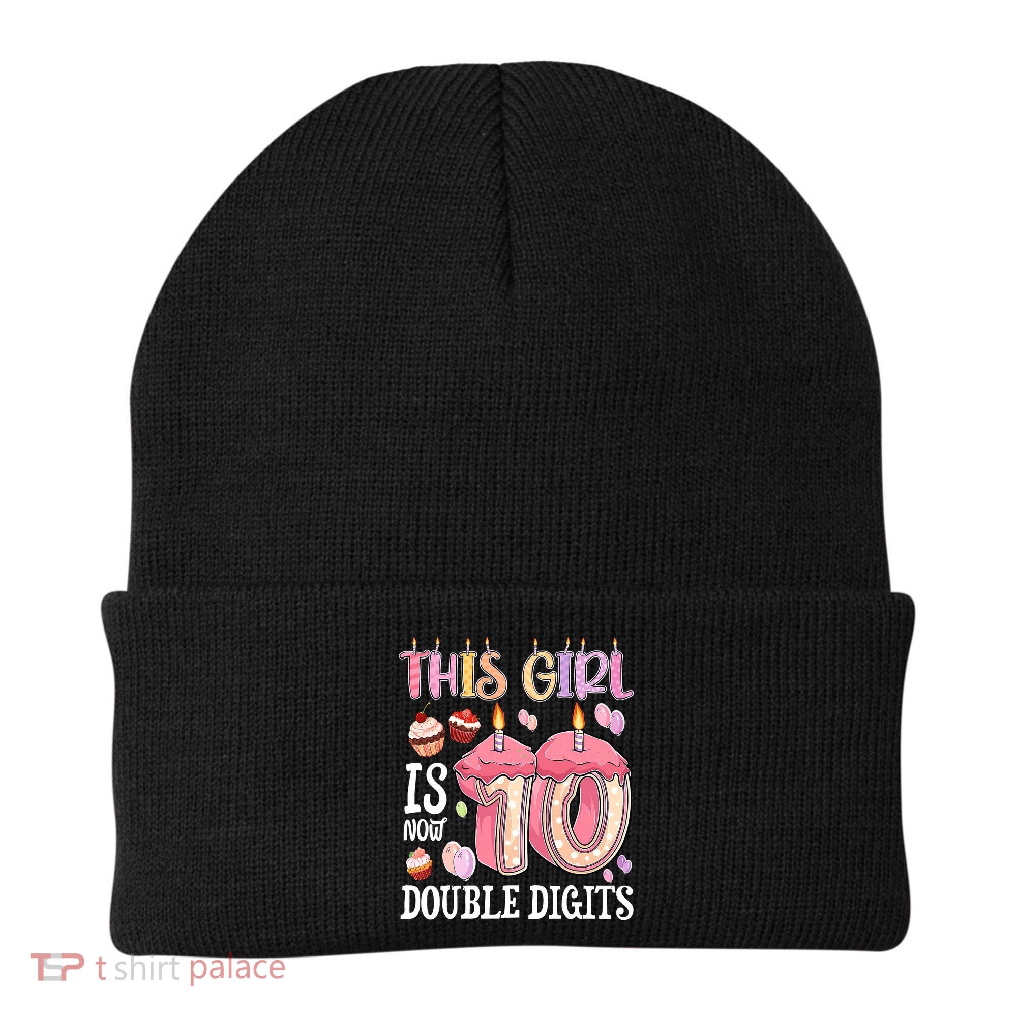 10th Birthday This Girl Is Now 10 Years Old Double Digits Beanie