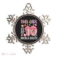 10th Birthday This Girl Is Now 10 Years Old Double Digits Ornament thumb 0