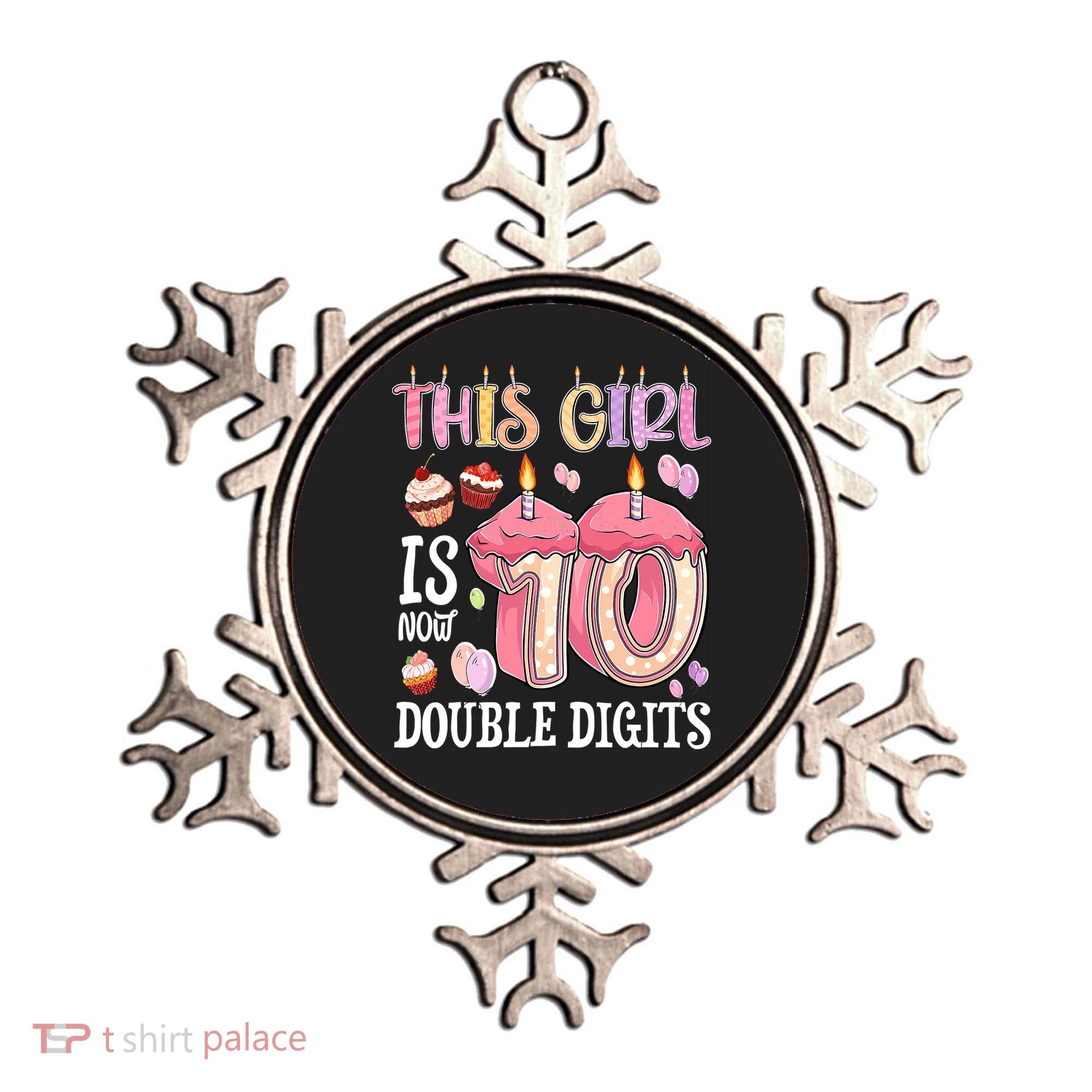 10th Birthday This Girl Is Now 10 Years Old Double Digits Ornament