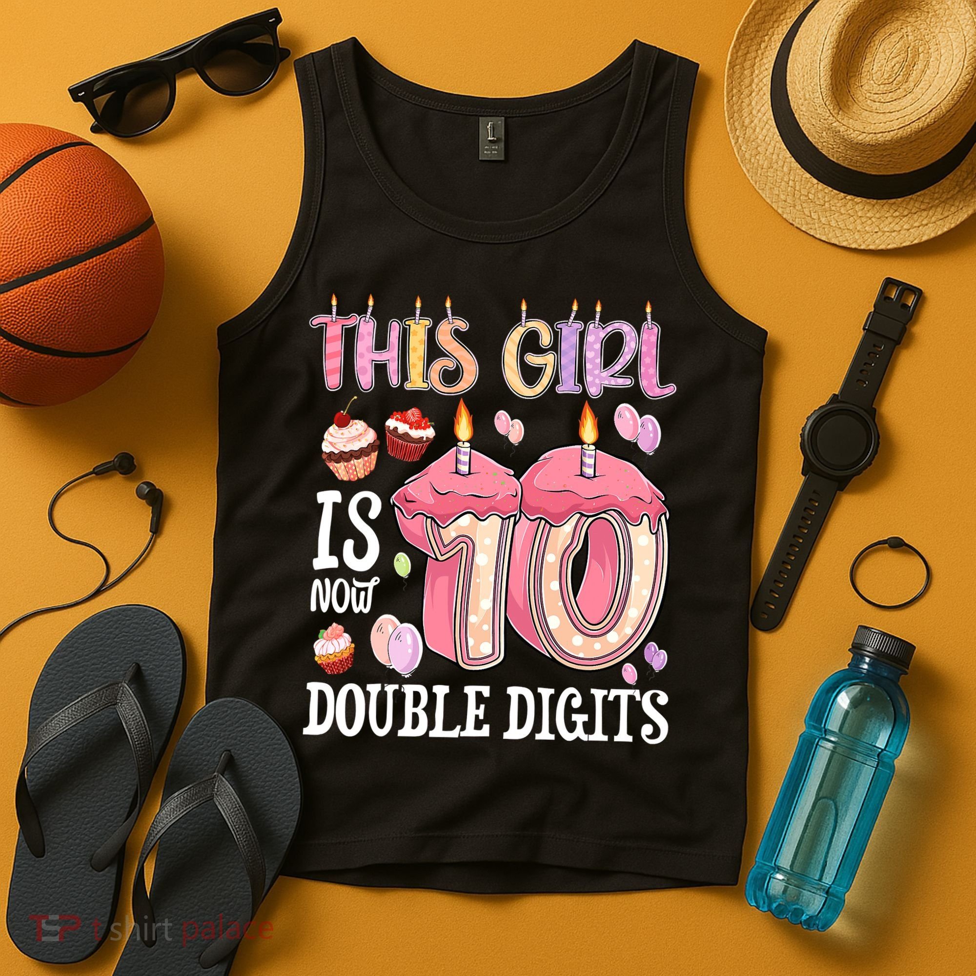 10th Birthday This Girl Is Now 10 Years Old Double Digits Tank Top