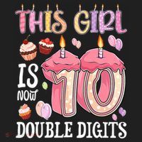 10th Birthday This Girl Is Now 10 Years Old Double Digits Golf Towel thumb 3