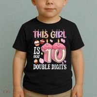 10th Birthday This Girl Is Now 10 Years Old Double Digits Toddler T-Shirt thumb 2