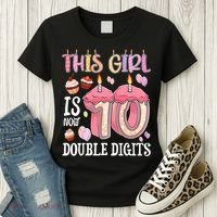 10th Birthday This Girl Is Now 10 Years Old Double Digits Women's T-Shirt thumb 3