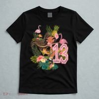 13th Birthday Tiki Party Pool Summer Hula Hawaiian Luau Friend T-Shirt thumb 5