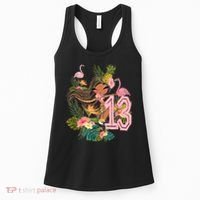 13th Birthday Tiki Party Pool Summer Hula Hawaiian Luau Friend Women's Tank Top thumb 0
