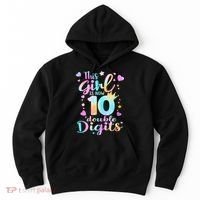 10th Birthday This Girl Is Now 10 Double Digits Tie Dye Hoodie thumb 0