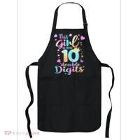 10th Birthday This Girl Is Now 10 Double Digits Tie Dye Apron thumb 0