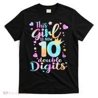 10th Birthday This Girl Is Now 10 Double Digits Tie Dye T-Shirt thumb 0