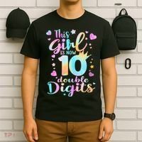 10th Birthday This Girl Is Now 10 Double Digits Tie Dye T-Shirt thumb 6