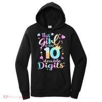 10th Birthday This Girl Is Now 10 Double Digits Tie Dye Women's Hoodie thumb 0