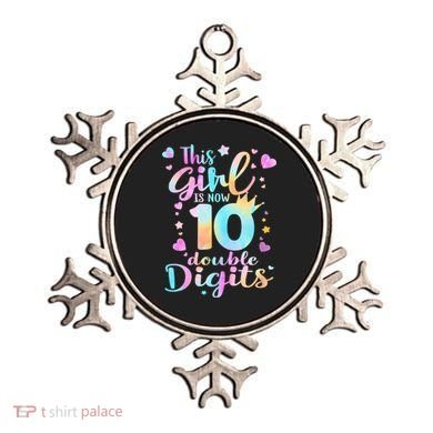 10th Birthday This Girl Is Now 10 Double Digits Tie Dye Ornament