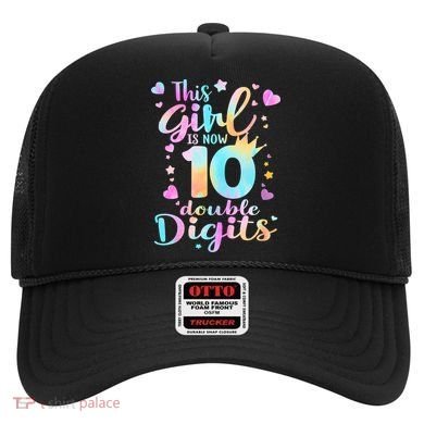 10th Birthday This Girl Is Now 10 Double Digits Tie Dye Hat
