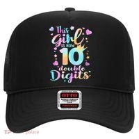 10th Birthday This Girl Is Now 10 Double Digits Tie Dye Hat thumb 0