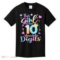 10th Birthday This Girl Is Now 10 Double Digits Tie Dye Kids T-Shirt thumb 0