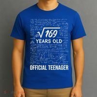 13 Birthday Teenager Boy 13yr Math 13th Birthday T-Shirt thumb 3
