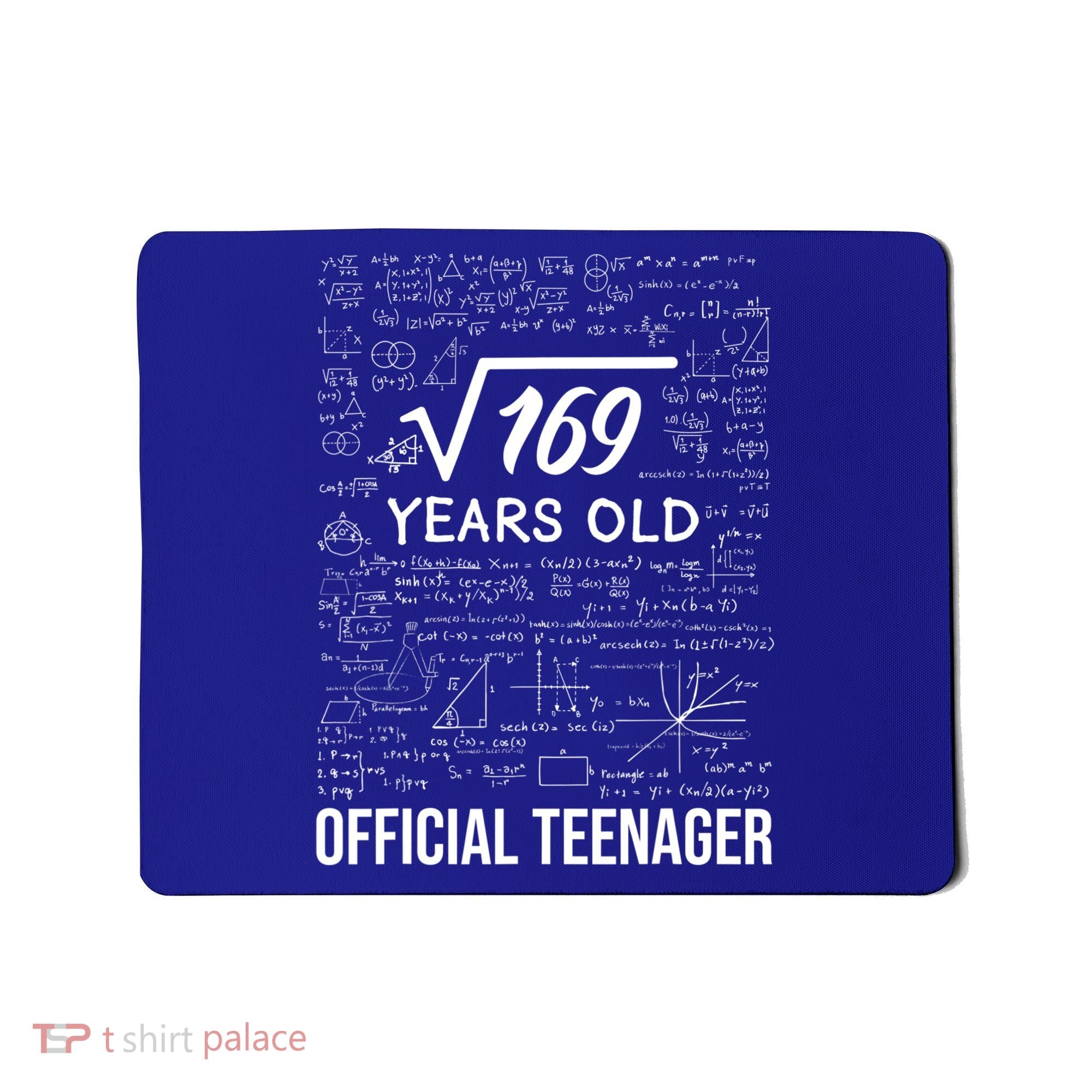 13 Birthday Teenager Boy 13yr Math 13th Birthday Mousepad