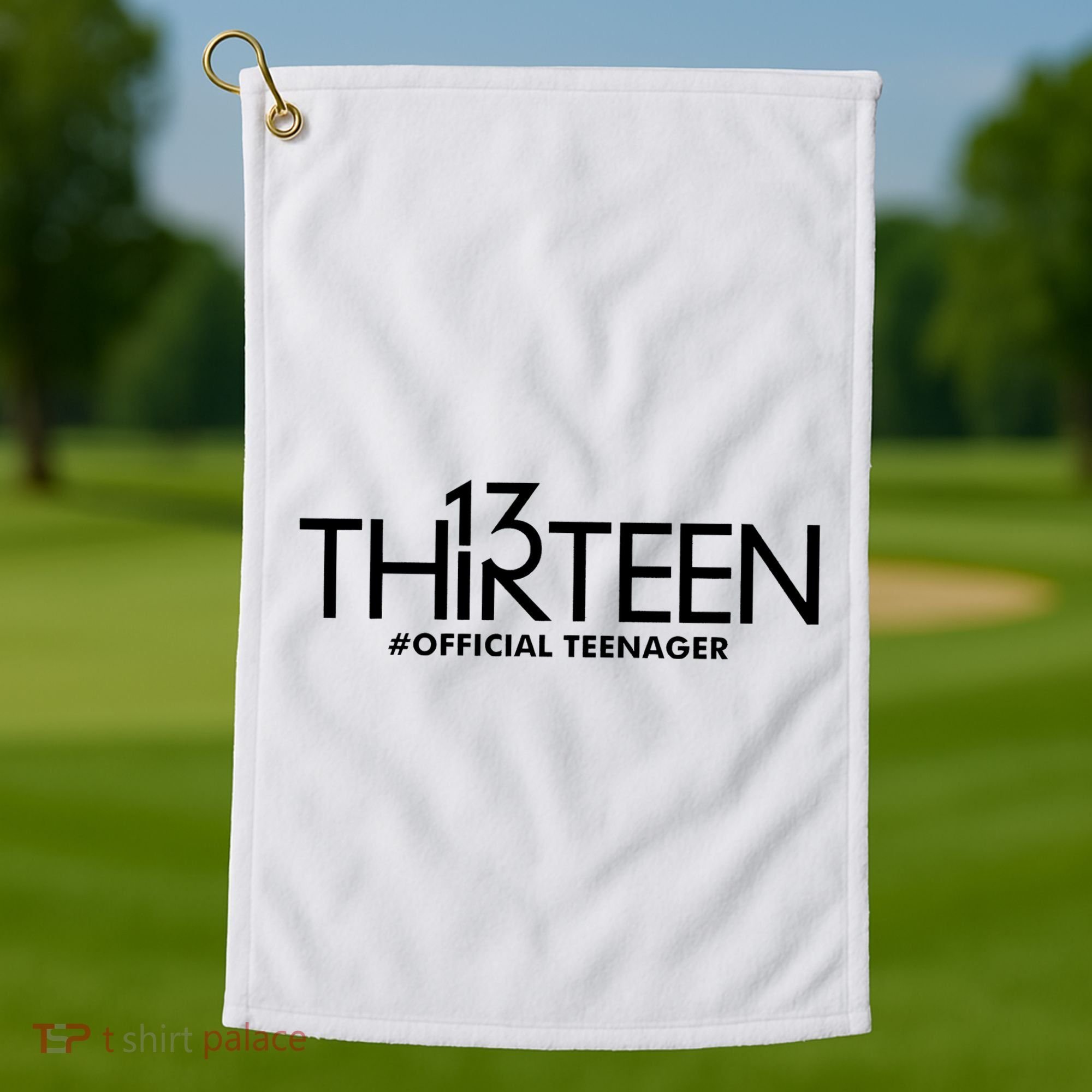 13th Birthday Teenager Thirteen Year Old Golf Towel